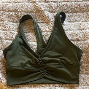 ALO Yoga Deep Green Sports Bra